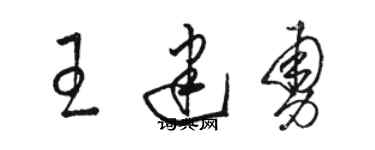 駱恆光王建勇草書個性簽名怎么寫