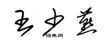 朱錫榮王少燕草書個性簽名怎么寫