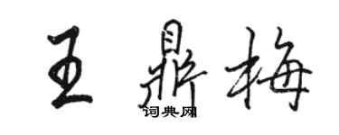 駱恆光王鼎梅行書個性簽名怎么寫