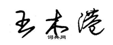 朱錫榮王木港草書個性簽名怎么寫