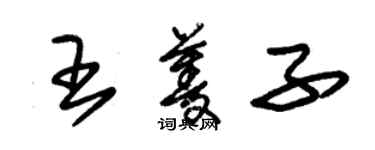 朱錫榮王菱子草書個性簽名怎么寫