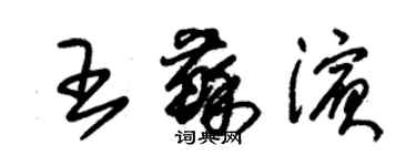 朱錫榮王蘇濱草書個性簽名怎么寫