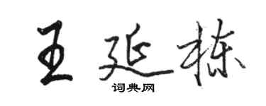 駱恆光王延棟行書個性簽名怎么寫