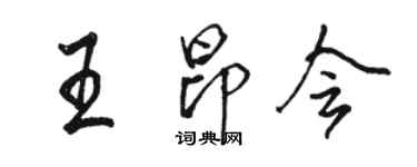 駱恆光王昂會行書個性簽名怎么寫