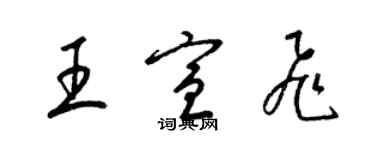 梁錦英王宣飛草書個性簽名怎么寫