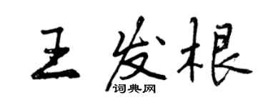 曾慶福王髮根行書個性簽名怎么寫