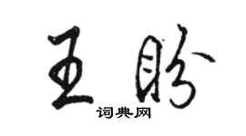 駱恆光王盼行書個性簽名怎么寫