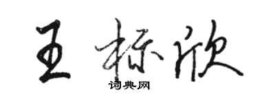 駱恆光王標欣行書個性簽名怎么寫
