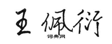 駱恆光王佩衍行書個性簽名怎么寫
