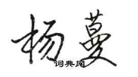 駱恆光楊蔓行書個性簽名怎么寫