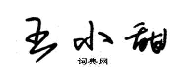 朱錫榮王小甜草書個性簽名怎么寫