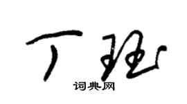 朱錫榮丁珏草書個性簽名怎么寫