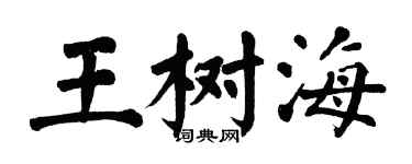 翁闓運王樹海楷書個性簽名怎么寫