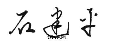 駱恆光石建平草書個性簽名怎么寫