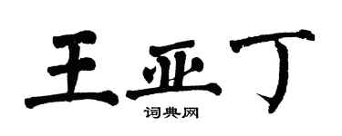 翁闓運王亞丁楷書個性簽名怎么寫