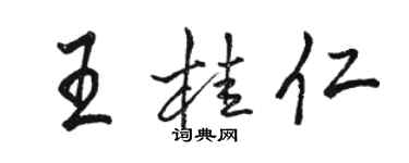 駱恆光王桂仁行書個性簽名怎么寫