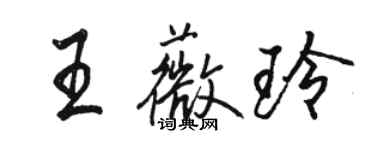 駱恆光王薇玲行書個性簽名怎么寫