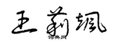 曾慶福王莉颯草書個性簽名怎么寫