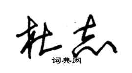 朱錫榮杜志草書個性簽名怎么寫