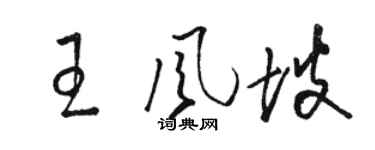 駱恆光王風坡草書個性簽名怎么寫