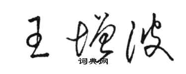 駱恆光王增波草書個性簽名怎么寫