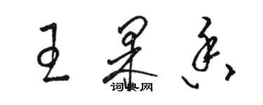 駱恆光王果香草書個性簽名怎么寫