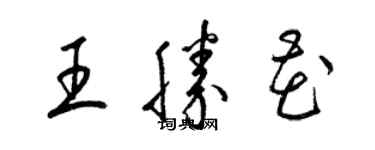 梁錦英王勝花草書個性簽名怎么寫