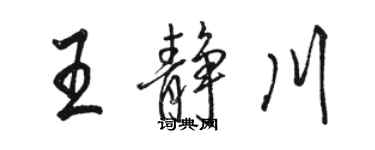 駱恆光王靜川行書個性簽名怎么寫