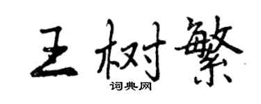 曾慶福王樹繁行書個性簽名怎么寫