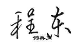駱恆光程東行書個性簽名怎么寫