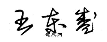 朱錫榮王東盛草書個性簽名怎么寫