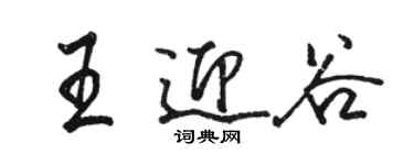 駱恆光王迎谷行書個性簽名怎么寫