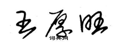 朱錫榮王厚旺草書個性簽名怎么寫