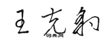 駱恆光王克豹草書個性簽名怎么寫