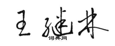 駱恆光王繼林草書個性簽名怎么寫