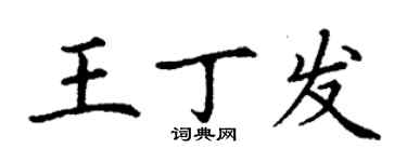 丁謙王丁發楷書個性簽名怎么寫