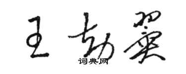 駱恆光王劫翼草書個性簽名怎么寫