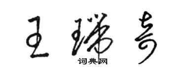 駱恆光王瑞奇草書個性簽名怎么寫