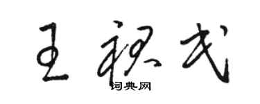 駱恆光王裙民草書個性簽名怎么寫