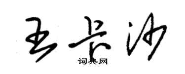 朱錫榮王卡沙草書個性簽名怎么寫