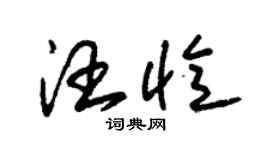 朱錫榮汪憶草書個性簽名怎么寫