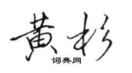 駱恆光黃杉行書個性簽名怎么寫