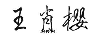 駱恆光王肖櫻行書個性簽名怎么寫