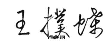 駱恆光王撲蝶草書個性簽名怎么寫