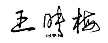 曾慶福王映梅草書個性簽名怎么寫