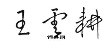 駱恆光王雲耕草書個性簽名怎么寫