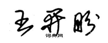朱錫榮王開盼草書個性簽名怎么寫
