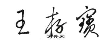 駱恆光王存寶草書個性簽名怎么寫