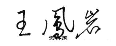 駱恆光王鳳岩草書個性簽名怎么寫