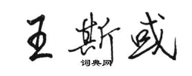 駱恆光王斯或行書個性簽名怎么寫